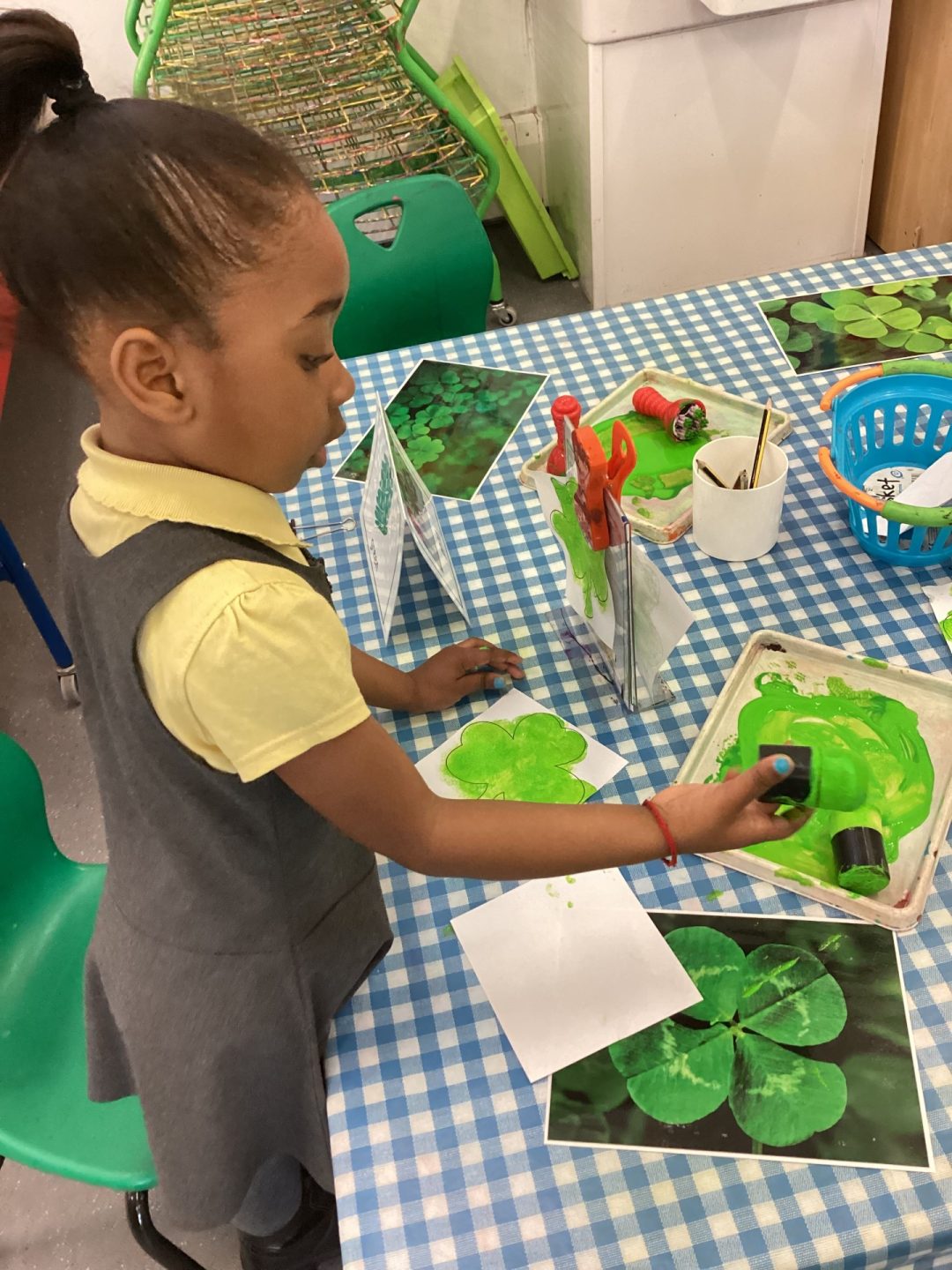 EYFS Paint Shamrocks For St Patrick's Day - Southwold Primary School